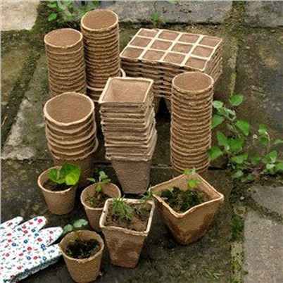 Okrągłe kwadratowe doniczki papierowe dla przedszkolaków